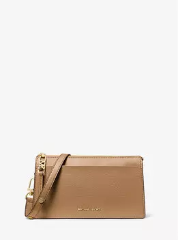 Большая кожаная сумка-трансформер Empire с плечевым ремнем Michael Kors, коричневый