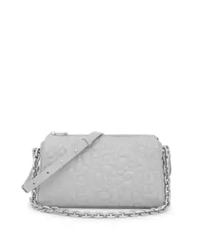 Большая кожаная сумка-трансформер Greta на плечо Tous, серый