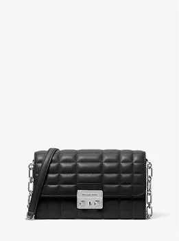 Большая кожаная сумка-трансформер Tribeca через плечо Michael Kors, черный