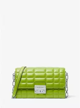 Большая кожаная сумка-трансформер Tribeca через плечо Michael Kors, коричневый