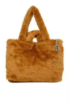 Большая меховая сумка-тоут с двойным ремешком Bagmori