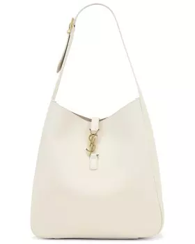Большая мягкая сумка через плечо Le 5 A 7 Saint Laurent, цвет Crema Soft