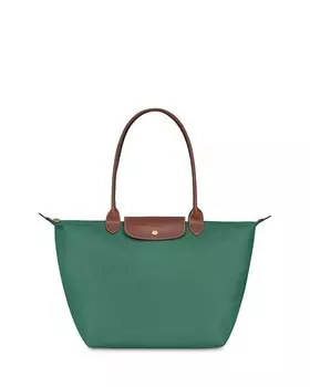 Большая нейлоновая сумка через плечо Le Pliage Original Longchamp, цвет Green