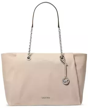 Большая нейлоновая сумка-тоут Georgia с застежкой-молнией сверху Michael Kors, белый