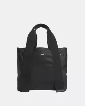Большая однотонная черная сумочка Calvin Klein, черный