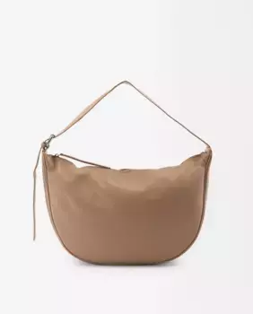 Большая однотонная кожаная сумка через плечо с регулируемой ручкой и застежкой-молнией Parfois, светло-коричневый