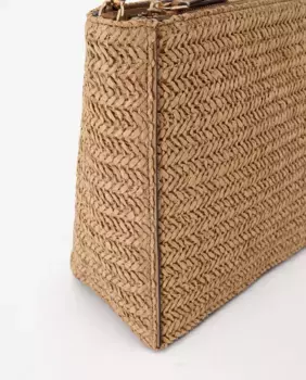 Большая однотонная сумка через плечо на молнии Parfois, коричневый