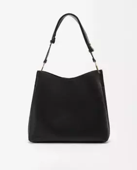 Большая однотонная сумка через плечо с магнитной застежкой Parfois, черный