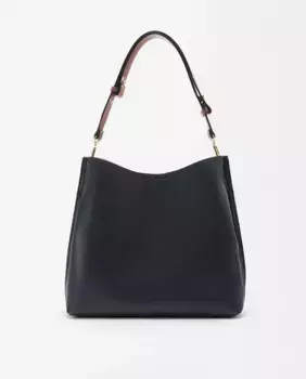 Большая однотонная сумка через плечо с магнитной застежкой Parfois, темно-синий