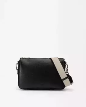 Большая однотонная женская сумка через плечо на молнии Parfois, черный