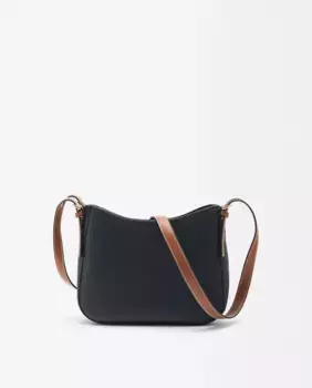 Большая однотонная женская сумка через плечо на молнии Parfois, темно-синий