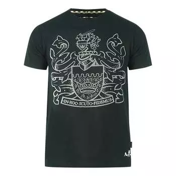 Большая пиксельная футболка с логотипом Aldis Aquascutum, черный