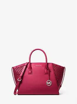 Большая плетеная сумка Avril Michael Kors, красный