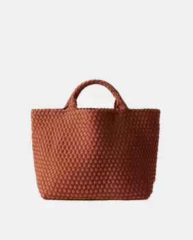 Большая плетеная сумка с органайзером в тон Naghedi, коричневый