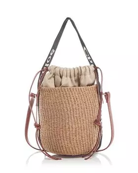Большая плетеная сумка-тоут Basket из коллаборации с Mifuko Woody Chloe, цвет Tan/Beige