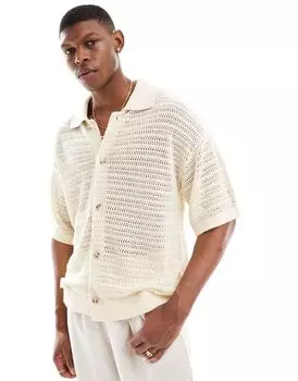 Большая пуговица крючком Jack & Jones через рубашку