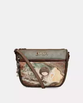 Большая разноцветная сумка через плечо Anekke Core