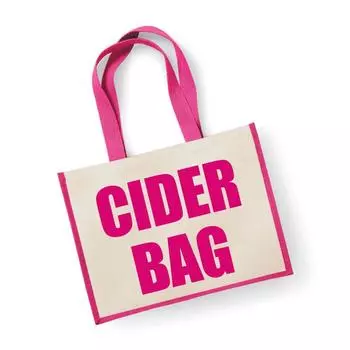 Большая розовая джутовая сумка для сидра 60 SECOND MAKEOVER, розовый