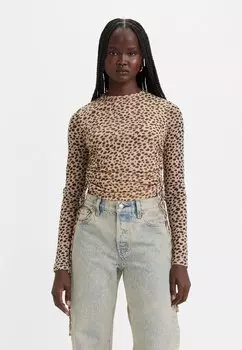 Большая рубашка в стиле манга Levi's JEWEL, цвет new stella leopard almond buff