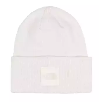Большая шапка-бини The North Face, цвет White Dune/Tonal Patch