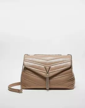 Большая стеганая сумка через плечо Valentino privilege бежевого цвета Valentino Bags