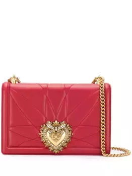 Большая стеганая сумка на плечо Devotion DOLCE & GABBANA, красный
