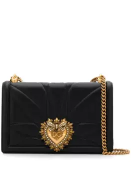 Большая стеганая сумка на плечо Devotion DOLCE & GABBANA, черный
