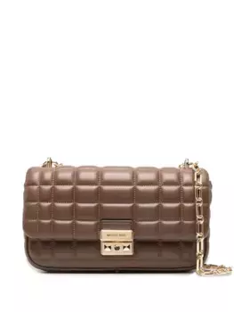 Большая стеганая сумка на плечо Tribeca MICHAEL KORS, коричневый
