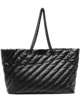 Большая стеганая сумка-тоут Crush BALENCIAGA, черный