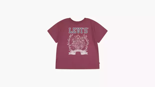 Большая студенческая футболка для больших девочек 7–16 лет Levi's, цвет Rose Wine