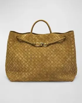 Большая сумка Andiamo Bottega Veneta, цвет Acorn Brass