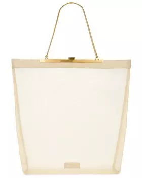 Большая сумка Augusta с цепочкой Khaite, бежевый