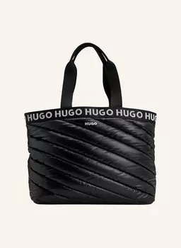 Большая сумка becky tote-puffy HUGO, черный