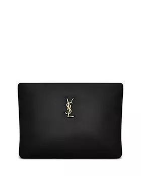 Большая сумка Calypso из кожи ягненка Saint Laurent, цвет Black