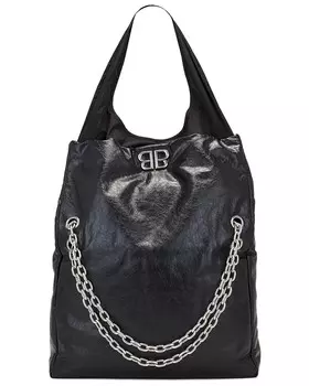 Большая сумка-цепочка Monaco Balenciaga, черный/черный
