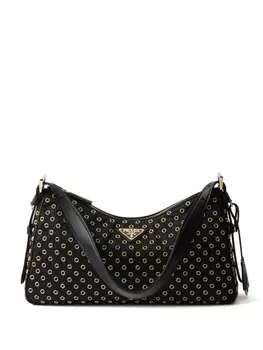 Большая сумка через плечо Aime Prada, черный