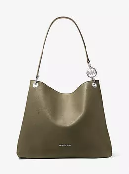 Большая сумка через плечо Christina из шагреневой кожи Michael Kors, зеленый