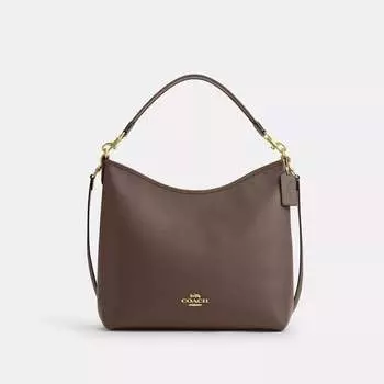 Большая сумка через плечо Coach Outlet Laurel, цвет gold/dark stone