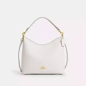 Большая сумка через плечо Coach Outlet Laurel, цвет gold/chalk