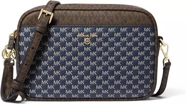 Большая сумка через плечо Jet Set Charm с камерой East/West MICHAEL Michael Kors, коричневый/темно-синий