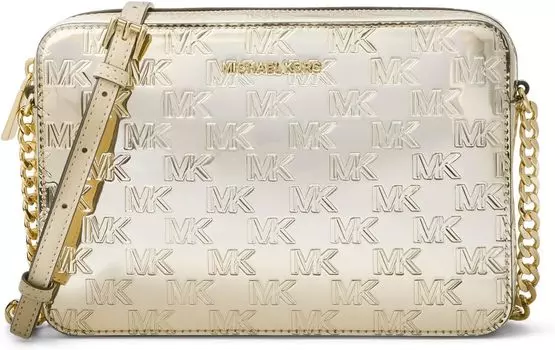 Большая сумка через плечо Jet Set East/West MICHAEL Michael Kors, цвет Pale Gold