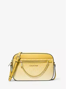 Большая сумка через плечо Jet set с фирменным логотипом и эффектом омбре Michael Kors, желтый