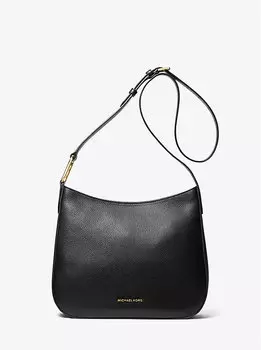 Большая сумка через плечо Kensington из шагреневой кожи Michael Kors, черный
