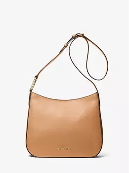 Большая сумка через плечо Kensington из шагреневой кожи Michael Kors, бежевый