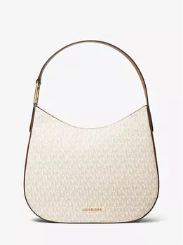 Большая сумка через плечо Kensington с фирменным логотипом Michael Kors, ванильный