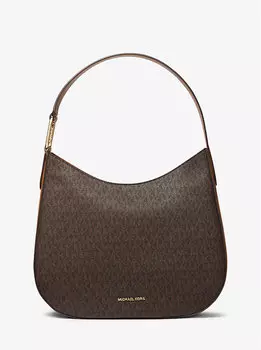 Большая сумка через плечо Kensington с фирменным логотипом Michael Kors, коричневый