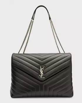 Большая сумка через плечо Loulou с цепочкой Saint Laurent