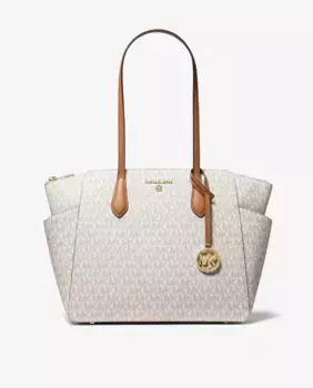 Большая сумка через плечо Marilyn с логотипом Michael Michael Kors, цвет Natural