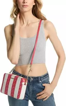 Большая сумка через плечо Michael Kors Jet Set с логотипом East West EW
