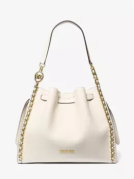 Большая сумка через плечо Mina с цепочкой Michael Kors, бежевый